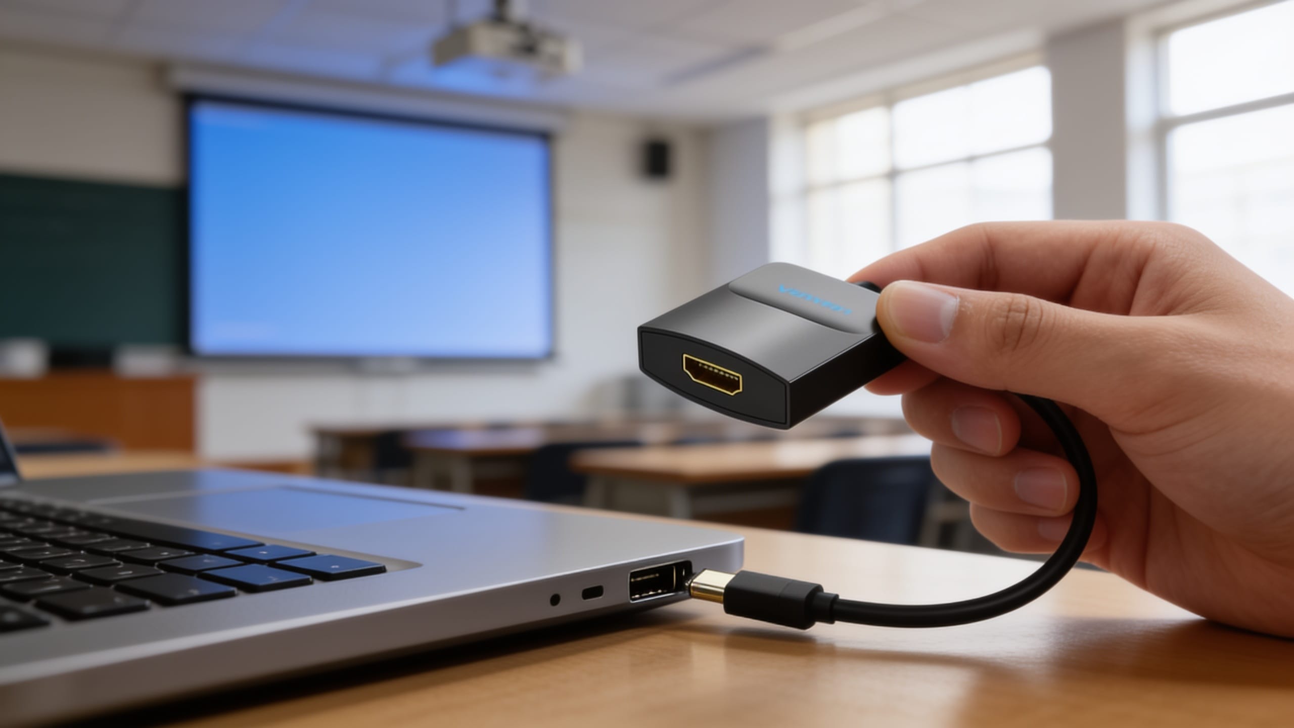 Sewa converter type c to HDMI Malang untuk memperbaiki proyektor tidak keluar gambar