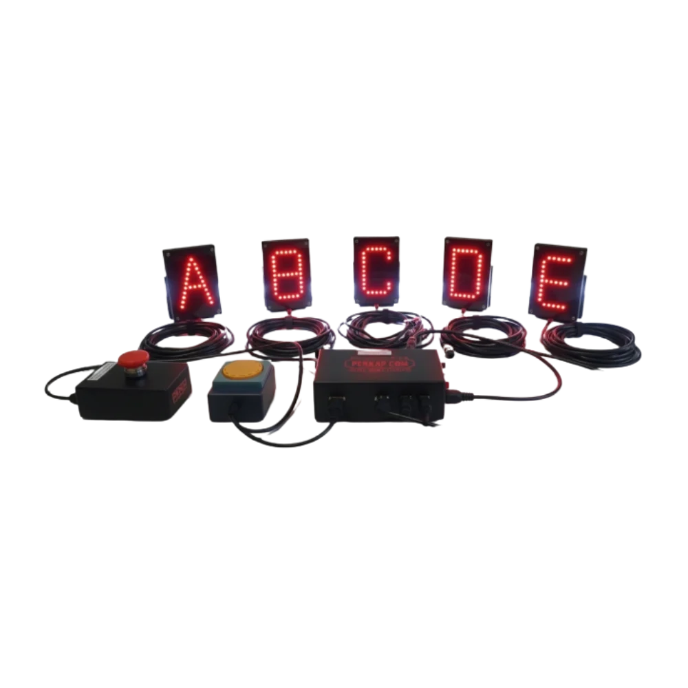 Bel Cerdas Cermat modul utama dengan tombol buzzer dan display LED