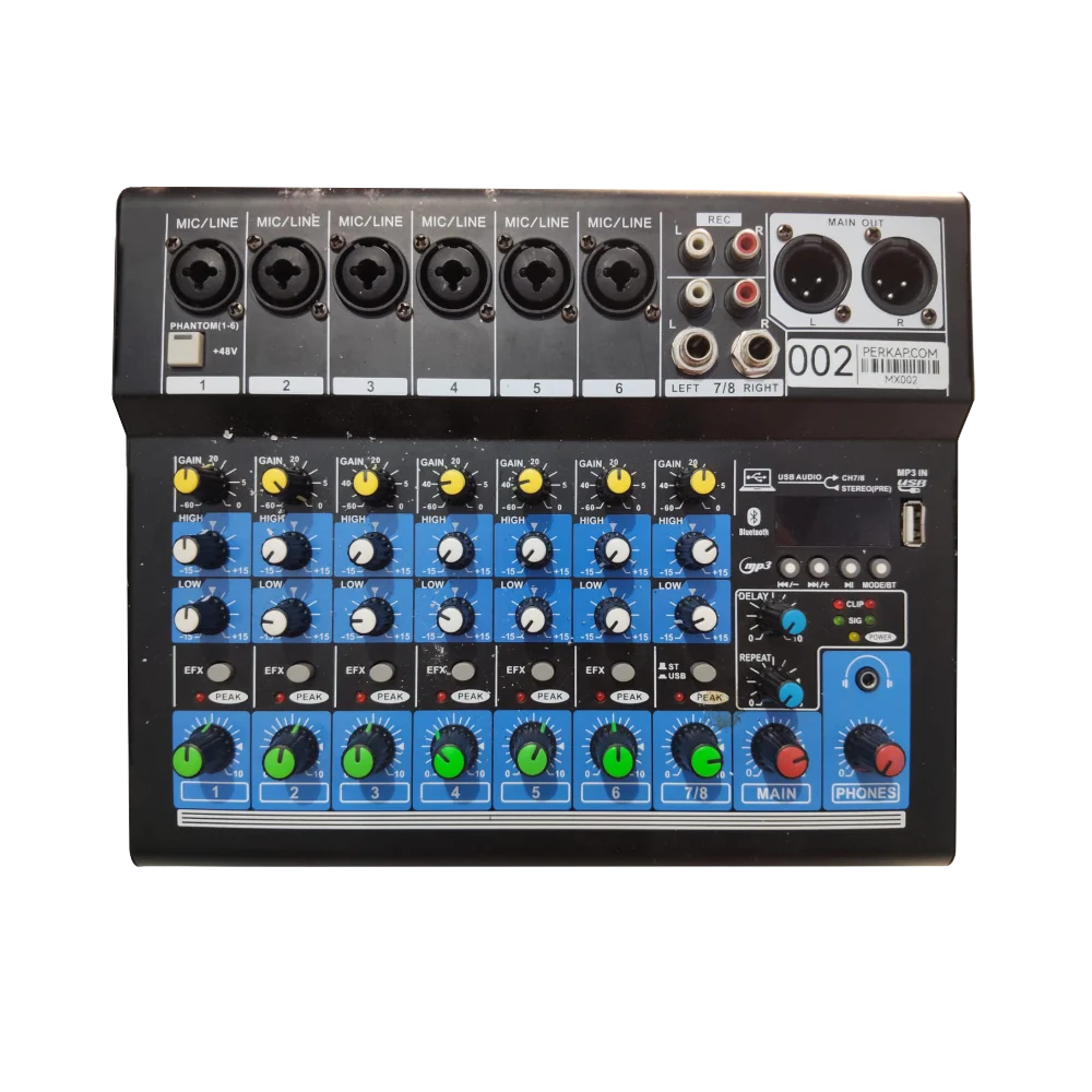 Mixer audio Yamaha DX06 6 channel untuk disewa di Malang